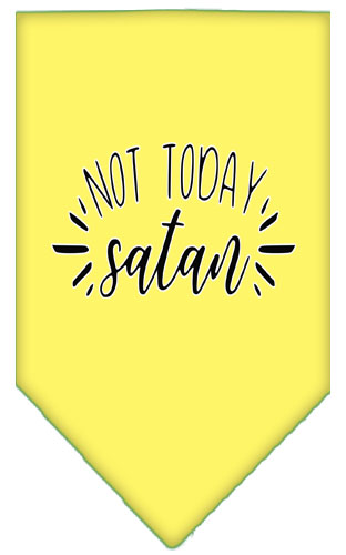 Not Today Satan Screen Print Bandana Yellow Small